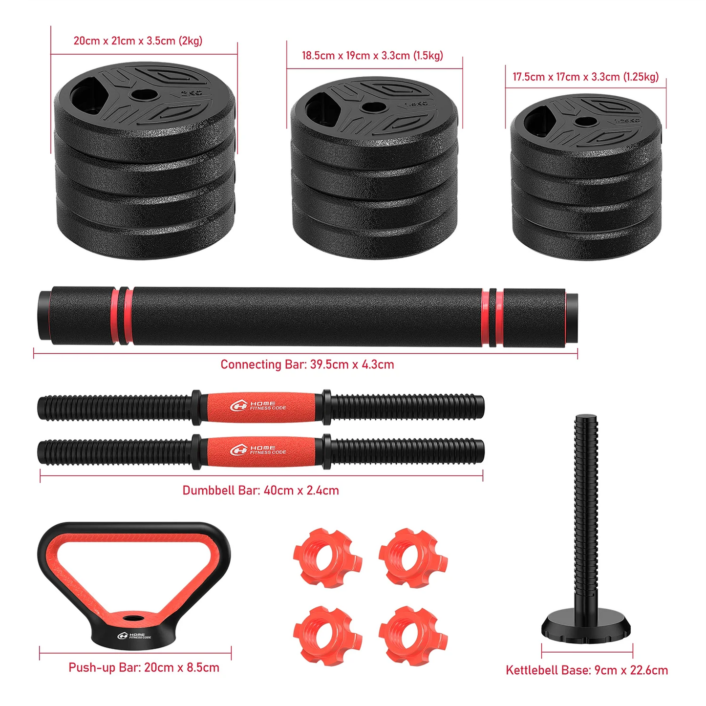 3-in-1 Dumbbell Barbell Set