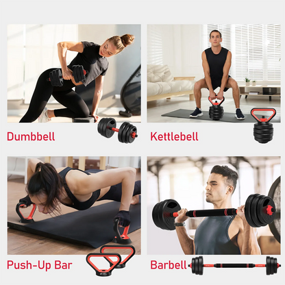 3-in-1 Dumbbell Barbell Set
