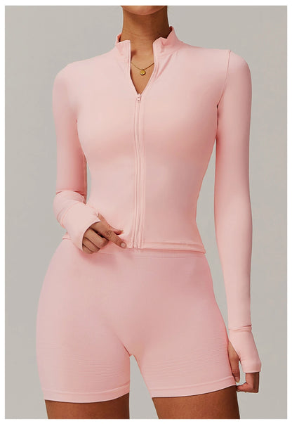 Women’s Yoga Long Sleeve Zip Sports Jacket