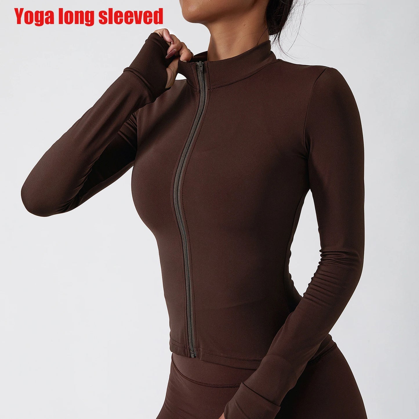 Women’s Yoga Long Sleeve Zip Sports Jacket