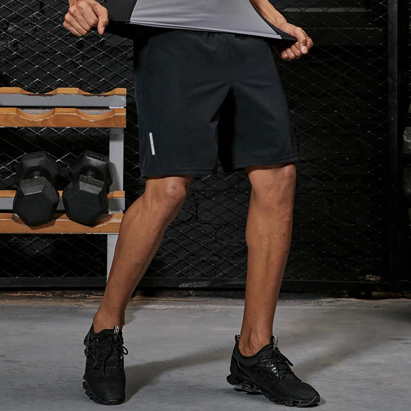 Plus Size Men’s Running & Training Shorts with Zipper Pocket