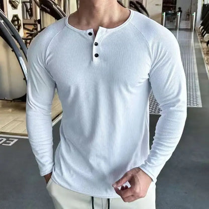 Men’s High-Elastic Fitness Long Sleeve T-Shirt
