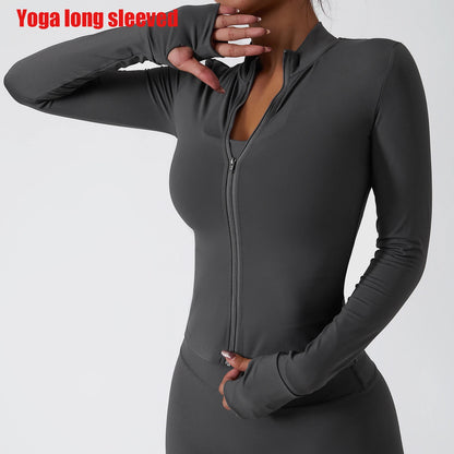 Women’s Yoga Long Sleeve Zip Sports Jacket