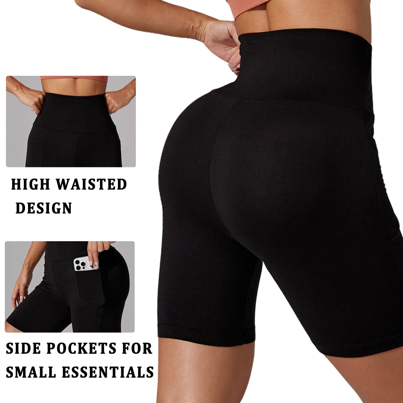 High Waisted Biker Shorts for Women