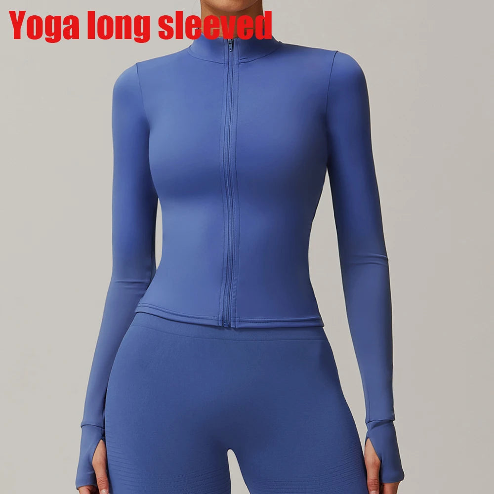 Women’s Yoga Long Sleeve Zip Sports Jacket