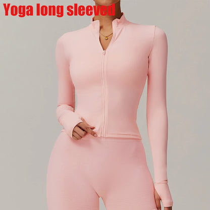 Women’s Yoga Long Sleeve Zip Sports Jacket