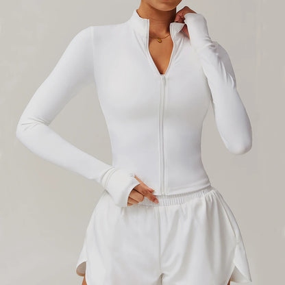 Women’s Yoga Long Sleeve Zip Sports Jacket