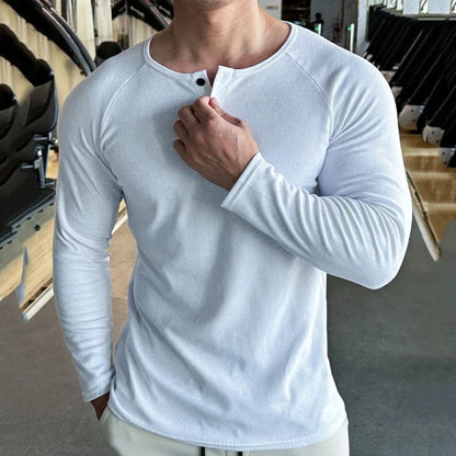 Men’s High-Elastic Fitness Long Sleeve T-Shirt