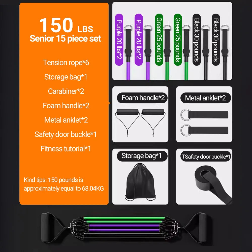 Adjustable Resistance Bands Set