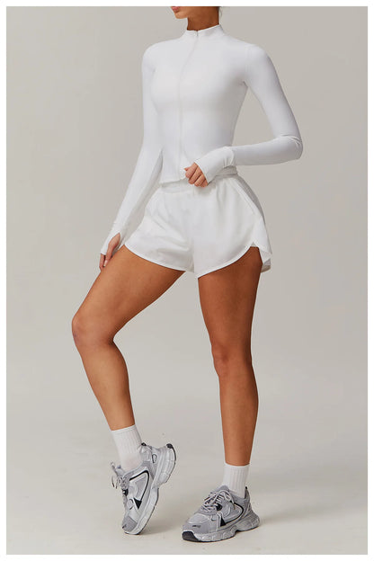 Women’s Yoga Long Sleeve Zip Sports Jacket