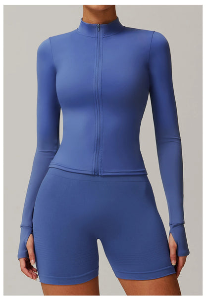 Women’s Yoga Long Sleeve Zip Sports Jacket