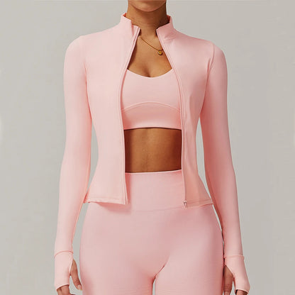 Women’s Yoga Long Sleeve Zip Sports Jacket