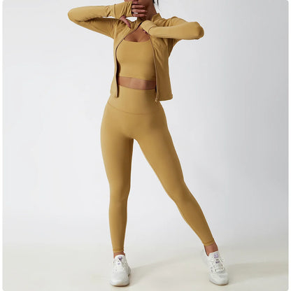 Women’s Yoga Long Sleeve Zip Sports Jacket