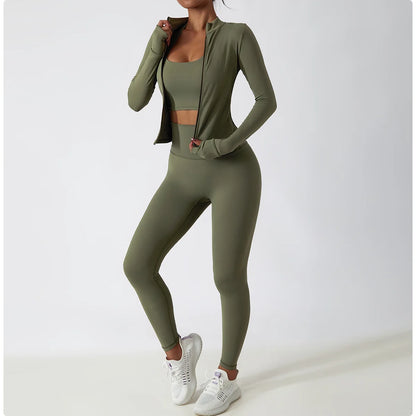 Women’s Yoga Long Sleeve Zip Sports Jacket