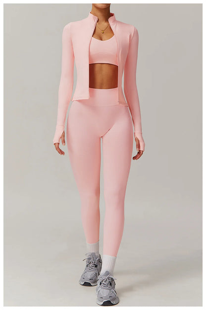 Women’s Yoga Long Sleeve Zip Sports Jacket