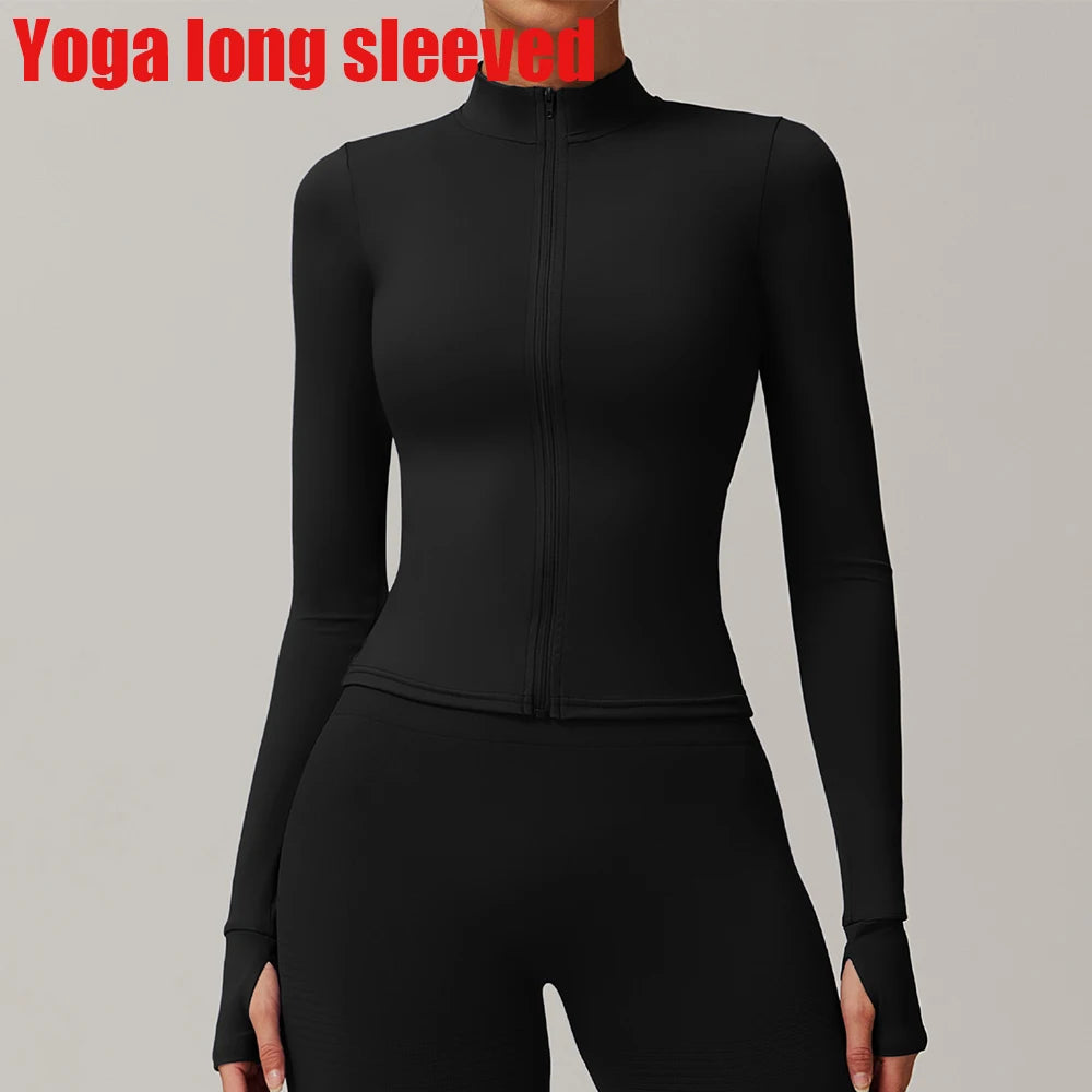 Women’s Yoga Long Sleeve Zip Sports Jacket