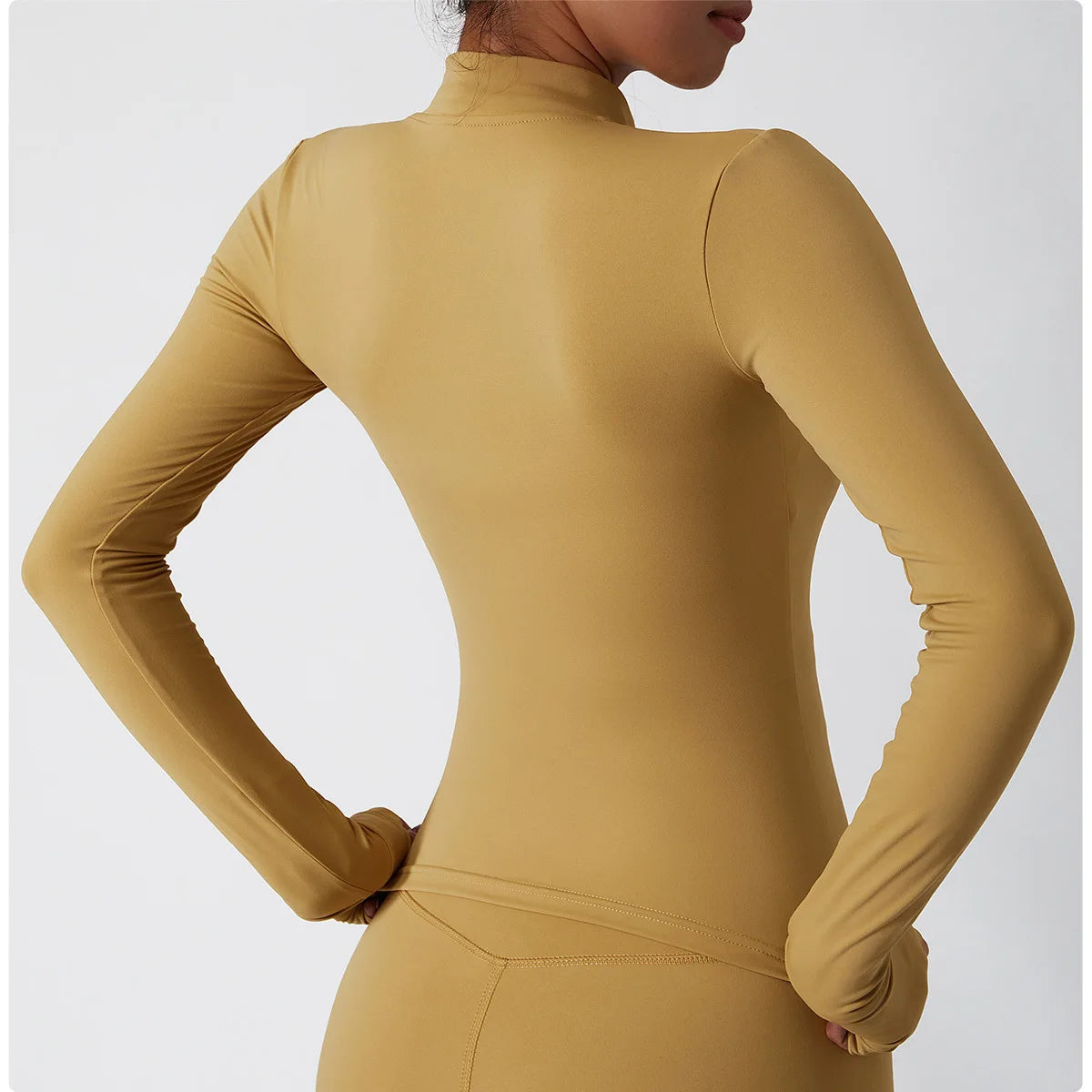 Women’s Yoga Long Sleeve Zip Sports Jacket