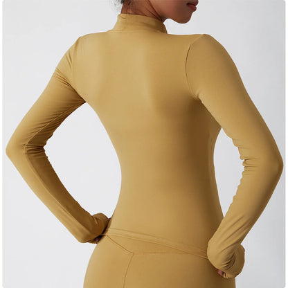 Women’s Yoga Long Sleeve Zip Sports Jacket