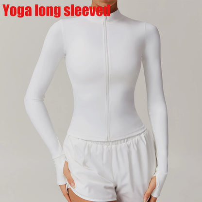 Women’s Yoga Long Sleeve Zip Sports Jacket