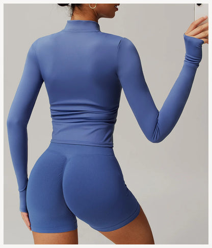 Women’s Yoga Long Sleeve Zip Sports Jacket