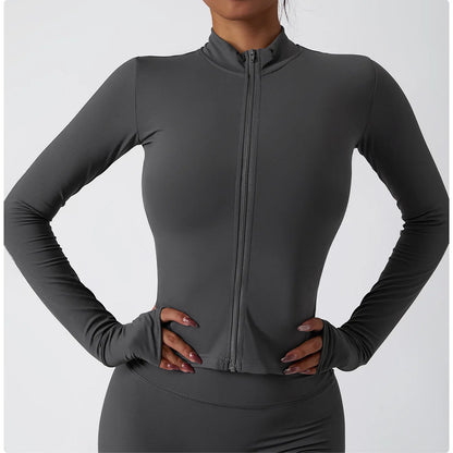 Women’s Yoga Long Sleeve Zip Sports Jacket