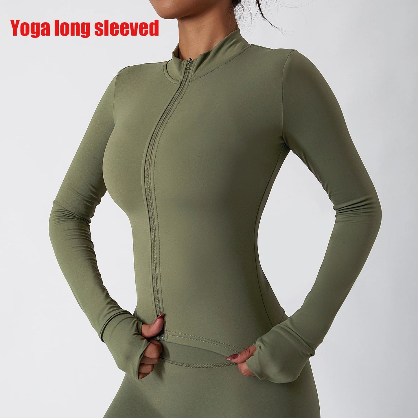 Women’s Yoga Long Sleeve Zip Sports Jacket