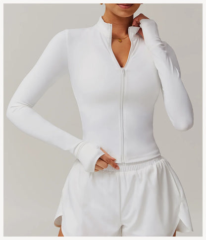 Women’s Yoga Long Sleeve Zip Sports Jacket